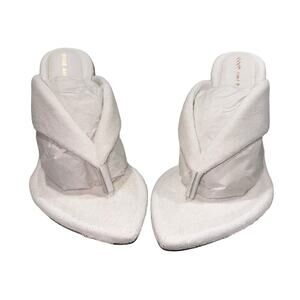 Good American Pointed Toe Lucite Wedge Heels White Size 8 NIB